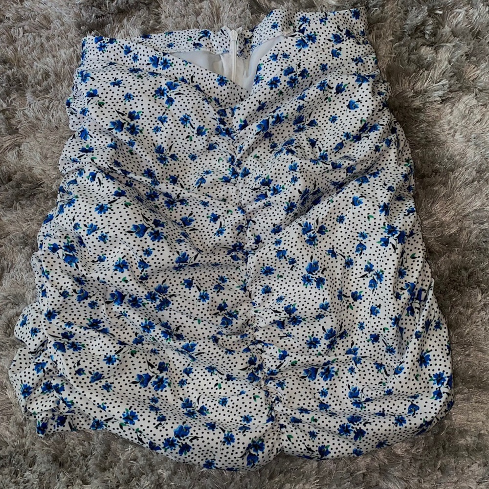 Shein Skirt Floral & Polka Dot